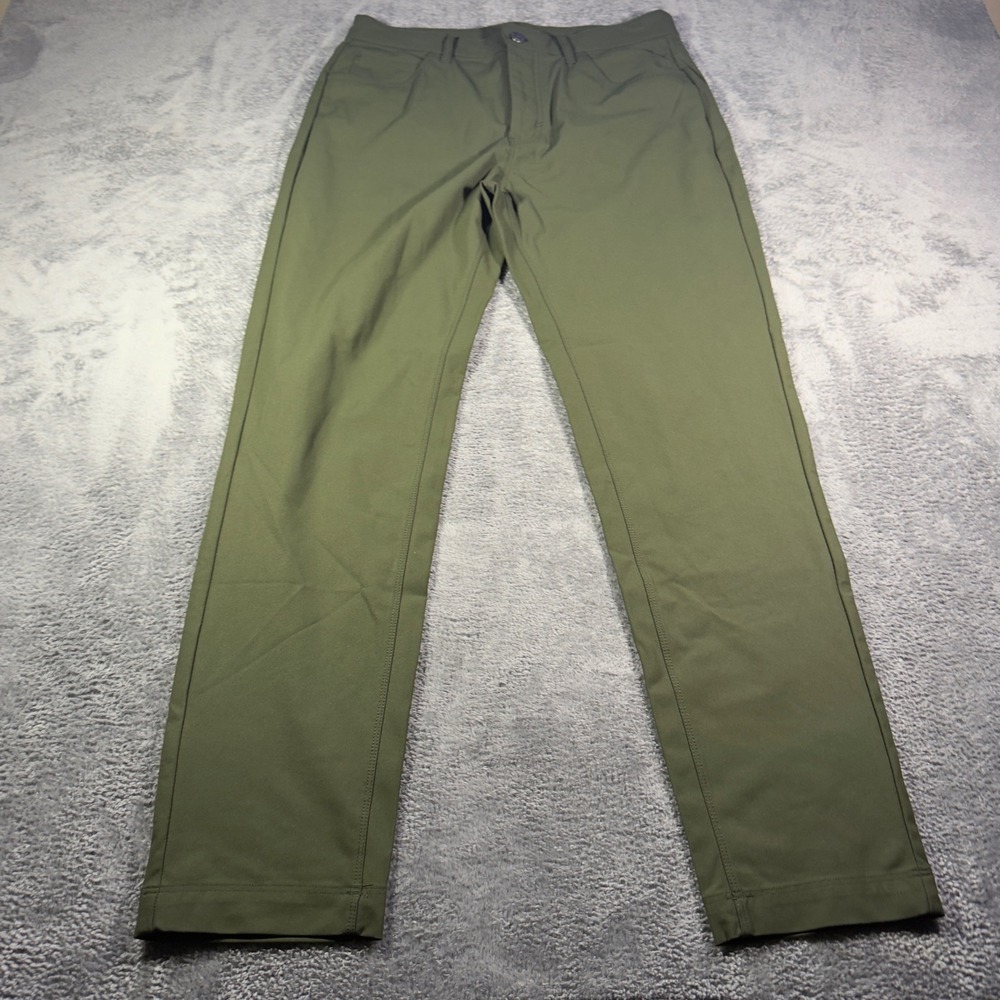 Fabletics Mens Only-Way 5-Pocket Pant Olive Green 31x32 Performance Trousers